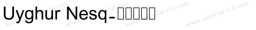 Uyghur Nesq字体转换